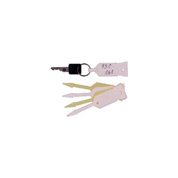 Johndow Industries John Dow Plastic Key Tags, White - 1000 Tags/Pack - 086W 086W - main